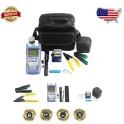 Complete 9-in-1 Optical Fiber Tool Kit with 1mW Visual Locator & FC-6S Cleaver