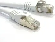 Astrotek CAT6A 10GbE RJ45 Network LAN S/FTP LSZH Shielded Cable, Grey/White, 2 Meter