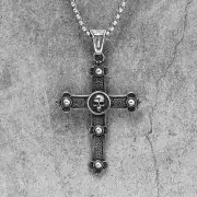 316L Stainless Steel Cross Necklaces Skull Men Pendant Top Quality Chain