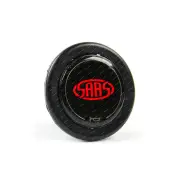 SAAS Horn Button Gloss Black 2 Spade Terminals Complete with Red SAAS Logo