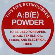 6 x A:B(E) FIRE EXTINGUISHER IDENTIFICATION SIGNS-FREE POSTAGE