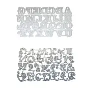 Uppercase 26 Letters Metal Die Cuts Embossing Stencil Template for DIY