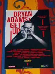 BRYAN ADAMS - 2016 AUSTRALIAN TOUR - GET UP TOUR - PROMO TOUR POSTER