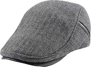 [Lifup] Men's Herringbone Flat Newsboy Hat Adjustable Ivy Driving Cabbie Hunting Cap Fashion Irish Hat