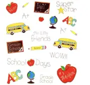 2 Sheets School Days Stickers Scrapbook Papercraft Planner Supply Journal