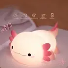 Touch Control Nursery Sleeping Lamp Cute Axolotl USB Rechargeable Table Lamp
