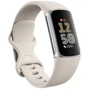 Fitbit Charge 6 Advanced Fitness Tracker Porcelain/Silver