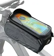 Bike Bag Phone Mount - Bicycles Front Frame Handlebar Bag - Touch-Screen Large Capacity Waterproof Bike Cycling Accessories Pouch