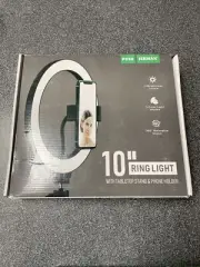 Jeemak 10" table top LED bicolor dimmable LED ring light with mini stand NEW