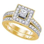 1 CT-Diamond 1/3CT-CPR BLISS BRIDAL SETS SINGLE HALO
