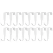 Over the Door Hook,16 Pack Carbon Steel Single Hooks, Door Hanger (White)