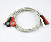 EDAN 01.57.471196-10 ECG limb cable, 3-lead, snap, AHA, 0.63 m, DIN, reusable