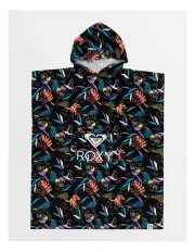 [Roxy] Stay Magical Anthracite Active Printed Hooded Towel Rg in Black
