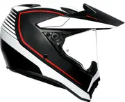 AGV AX9 Pacific Road, adventure helmet , color: Matt-Black/White/Red , size: XXS
