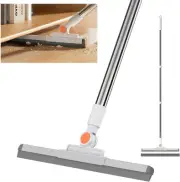 RONSUNG Floor Squeegee, Push Rubber Broom Scraper with 180° Rotating Orange