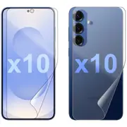 10 Set Soft PET Film Screen Protector for Samsung Galaxy S25+ PLUS Front and Back Guard Bulk