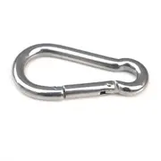 5Pc M6 Stainless Steel Carabiner Spring Hook Multi-Tool Mountaineering Buckle Lock Camping Hook Rope
