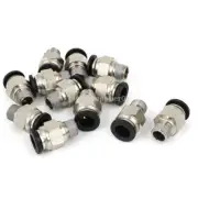 A● 12Pcs 1/8BSP Male Thread 8mm Push In Joint Pneumatic Connector Quick Fittings