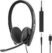 Sennheiser SC 165 USB-C (508356) - Double-Sided (Binaural) Headset for Business Professionals | with HD Stereo Sound, Noise-Cancelling Microphone, & USB-C Connector (Black)