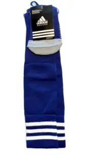 ADIDAS Medium Soccer Socks Climalite Unisex Blue / Gray / White Logo
