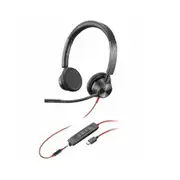 HP Poly Blackwire 3325 Wired On Ear Stereo Headset Ms Teams Black
