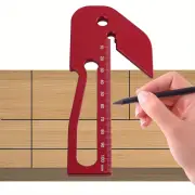 100mm Metric Aluminum Alloy 45/90 Degree Angle Center Finder Woodworking Square Scribe Marking Tools for DIY Woodworking