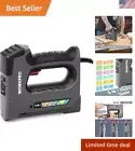 6 in 1 Staple Gun, Electric Stapler Tacker, 110V Corded Brad Nailer for DIY P...