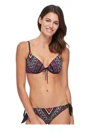 Skye Womens Swim Stella Bikini Top - Corralles - Black - L/G