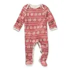 Okie Dokie Baby Unisex Sleep and Play Rumba Snowflake Footed Sleeper