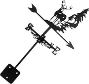 CANIGHT Roof Decorations Iron Weathervane Weathervanes for Roofs Weather Vane Household Decorations Metal Wind Vane Metal Fence Roof Outdoor Windmill Metal Weathervane Decorative Wind Vane