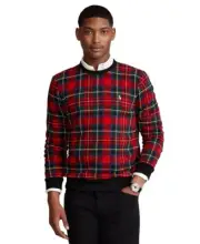 Polo Ralph Lauren Holiday Plaid Red Combo Crewneck Pullover Sweatshirt Sz XL (E)