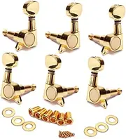 Kisangel Gold Guitar Tuning Pegs Concave String Tuners for Electric Acoustic Guitars Durable Construction for Musicians
