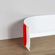 Muzata 4 Inch x 20 Feet Flexible Baseboard Molding Trim Wall Base Peel and Stick Rubber White Moulding Trim Self-Adhesive Design Vinyl Wall Base Cove Base for Indoor Decor SB03