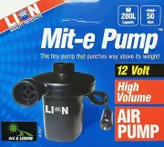 Lion 12 Volt High Volume Mit-e Pump Air Bed Mattress Pool Dinghy Inflatables