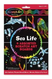 Melissa Doug Scratch Art Sheets Sea Life
