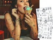 Semi-Permanent Tattoo | 1 sheet + 1 FREE | Stick n Poke | Lasts 1 to 2 weeks | Fool Friends | Temporary Tattoo | SAFE Herbal Inks |A5 size