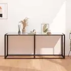 vidaXL Console Table White Marble 180x35x75.5cm Tempered Glass HEE