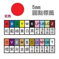 在飛比找蝦皮購物優惠-發票】5mm圓點標籤1760粒/包(彩色圓點彩色貼紙彩色點點