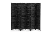 ZUNI 6 Panel Room Divider Black