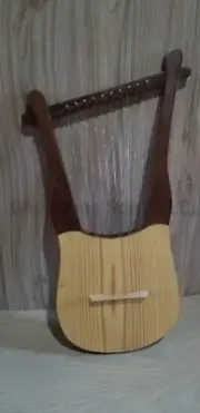 10 Strings Lyre Harp Rosewood Musical Harp With Extra Strings Set,Key,Bag