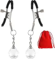 2 PCS Nipple Heavy Weights Nipple Clamp Weights Ball Adjustable Nipple Clip for Pressure Breast Clamps Sex Body Clamps Non-piercing