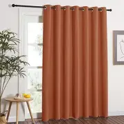 Blackout Extra Wide Curtain Grommet Room Divider Curtain, 1Panel 100x84" Orange