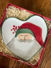 Vietri Saint Nick Plate Set Of Three Vintage New