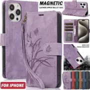 For iPhone 16e 16 15 14 13 12 Pro Max X 8 Plus Case Wallet Shockproof Flip Cover