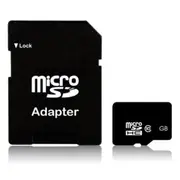 Team Group Memory Card microSDHC 8GB, Class 10, 14MB/s Write*, with SD Adapter, Lifetime