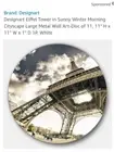 Paris Eiffel Tower - Metal Wall Art - 11 x 11 x1
