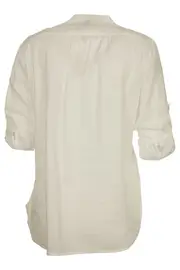 Cotton Lace Insert Voile Shirt--HAM-97178A