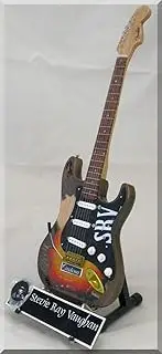 STEVIE RAY VAUGHAN Miniature Guitar SRV Custom w/Name Tag
