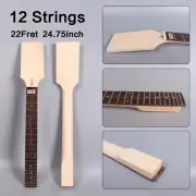12string Electric Guitar Neck Maple 22fret 24.75inch Rosewood Fretboard #D