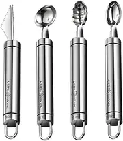 jopiuieo Fruit Ball Spoon | Stainless Steel Cantaloupe Scooper for Scooping - Multifunctional Carving Cutter, Small Melons Ball Spoon Set for Home, Cafe, Restaurant, Hotel